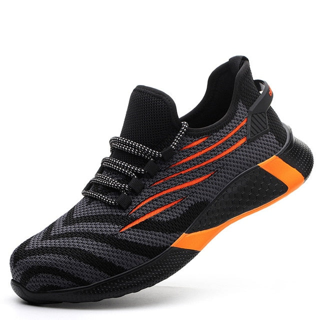 MJYTHF Safety Shoes Men Puncture-Proof Work Sneakers