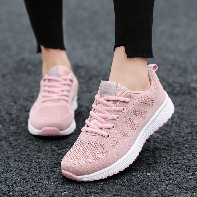 Women Shoes Flats Fashion Casual Sneaker Walking Comfort Lace-Up