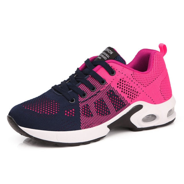 Fashion Lace Up Women Running Shoes Lightweight Sneakers Running Gym Shoes