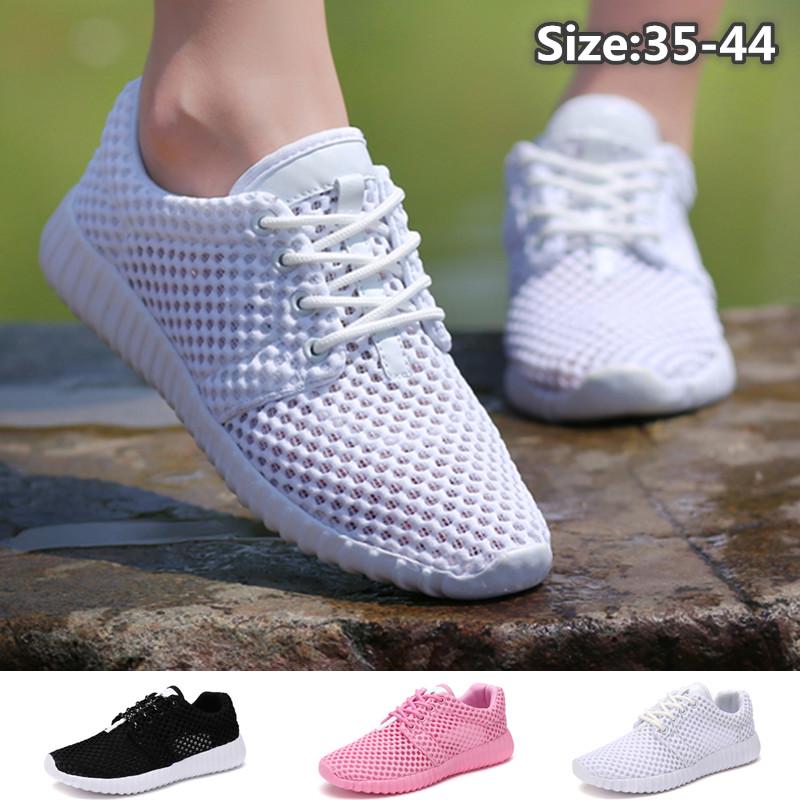 Comfortable Breathable Lace-up Mesh Couples Shoes for Sports