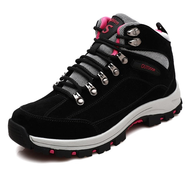Unisex High Top Outdoor Camping Hiking Shoes Non-slip Trekking Walking Boots