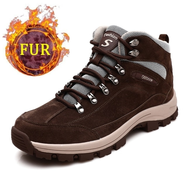 Unisex High Top Outdoor Camping Hiking Shoes Non-slip Trekking Walking Boots