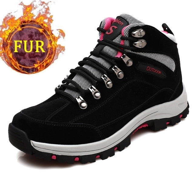 Unisex High Top Outdoor Camping Hiking Shoes Non-slip Trekking Walking Boots