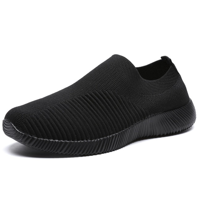 Women Slip on Soft Ladies Casual Running Shoes Knit Sock Shoes Flats