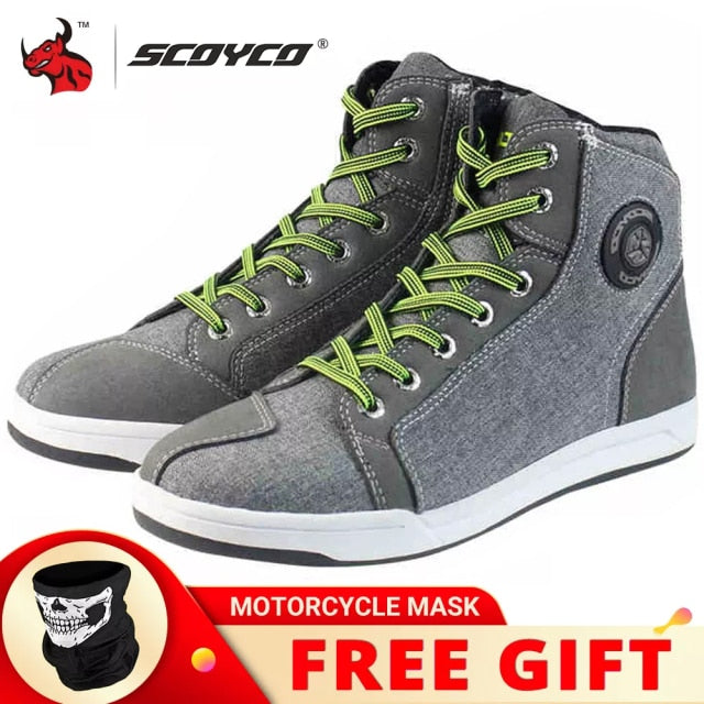 SCOYCO Motorcycle Boots Men Casual Shoes