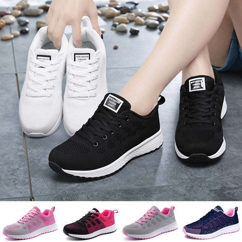 Sneakers Women's Fashion Lace Up Running Shoes Sports Tennis Shoes