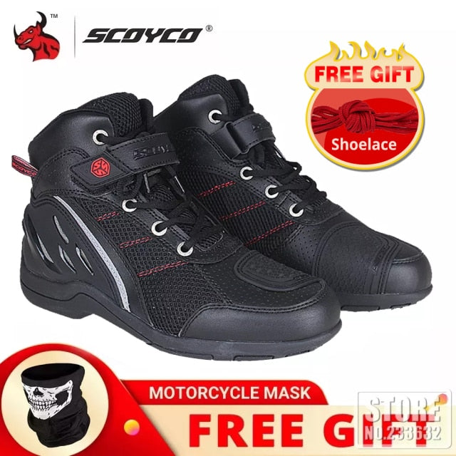 SCOYCO Motorcycle Boots Men Casual Shoes