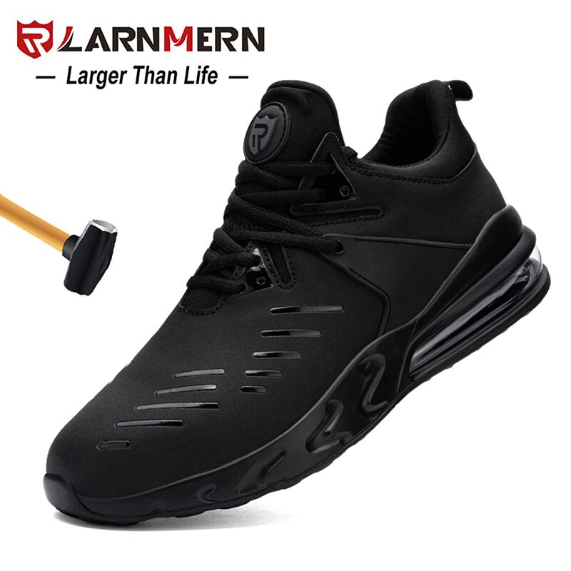 LARNMERN Men's Steel Toe Work Safety Shoes Anti-smashing construction