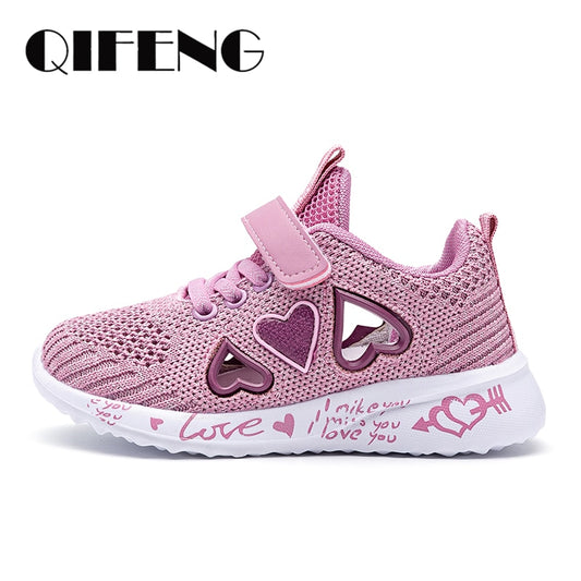 Girls Casual Shoes Light Mesh Sneakers Tennis Cute Sport