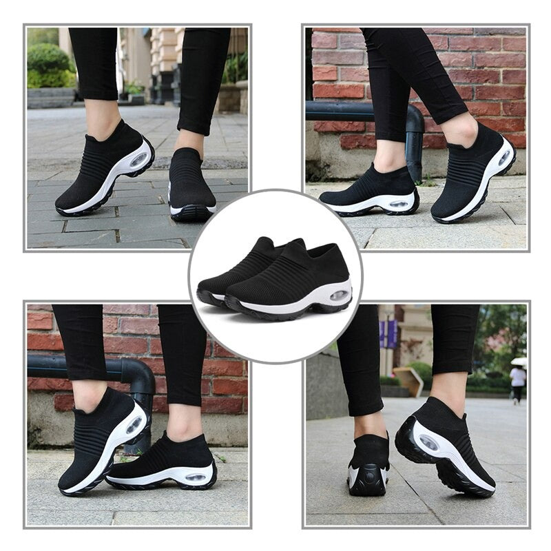 Women's Walking Shoes Slip on Sneaker Socks Lightweight Shoes